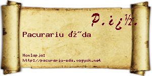 Pacurariu Éda névjegykártya